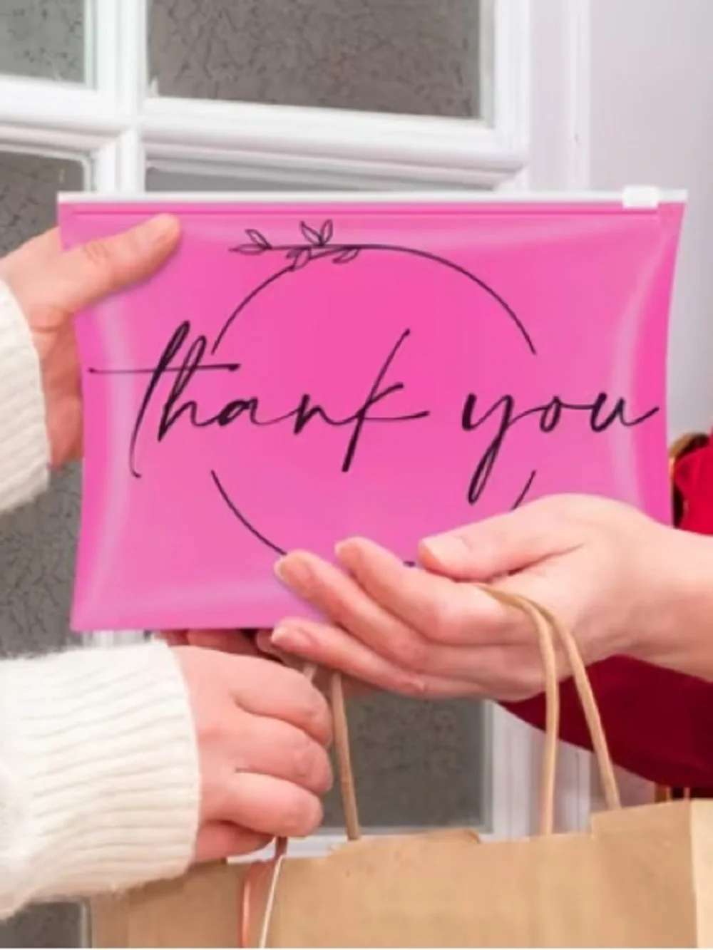 *Buy Now* 15 Pink Thank You Smooth Zip Pouch